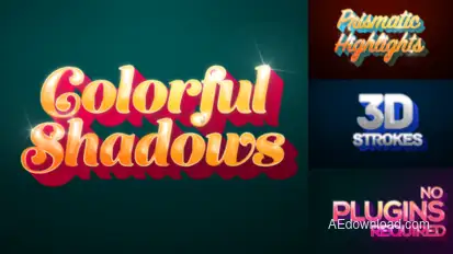 Colorful Shadows - Motion Titles Pack Video Displays template preview