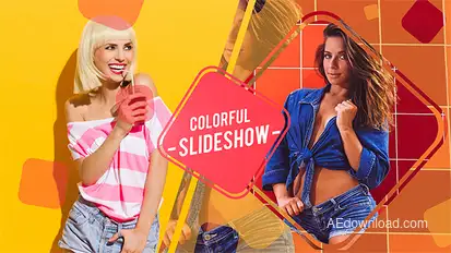 Colorful Slideshow Video Displays template preview