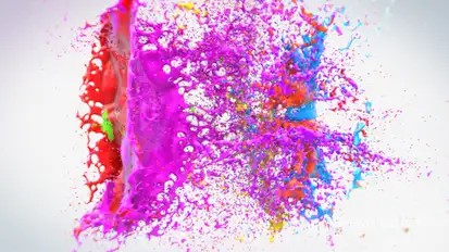 Colorful Splash Logo Video Displays template preview