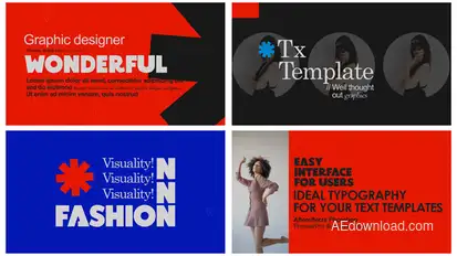 Colorful Text Opener Premiere Pro template preview