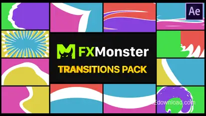 Colorful Transitions Pack | After Effects Video Displays template preview