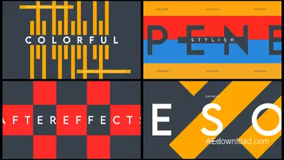 Colorful Typo Premiere Pro template preview