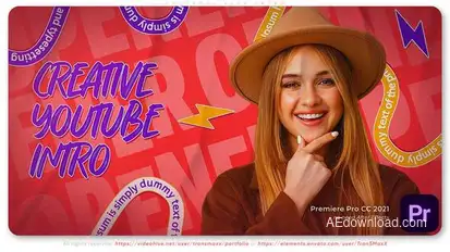 Colorful Vlog Intro Premiere Pro template preview