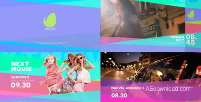Colorfull Broadcast Pack Video Displays template preview