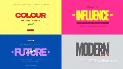 Colourful Titles Premiere Pro template preview