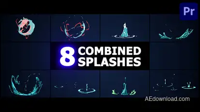 Combined Splashes for Premiere Pro Premiere Pro template preview