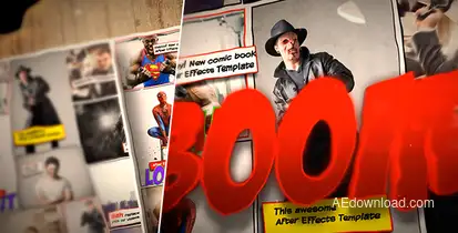 Comic Book Template Video Displays template preview