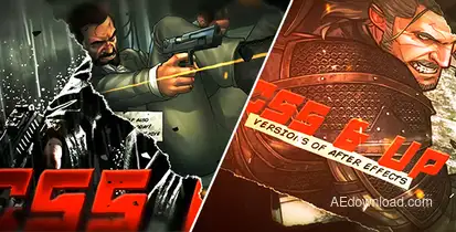 Comic Strip 4 Video Displays template preview