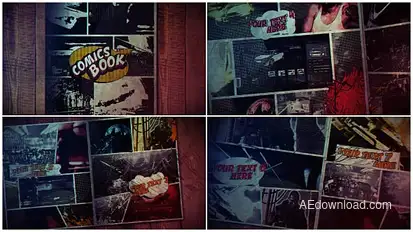 Comics Book Video Displays template preview