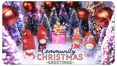 Community Christmas Greetings Video Displays template preview