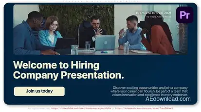Company Hiring Presentation Premiere Pro template preview