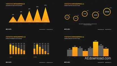 Company Infographics Presentation Video Displays template preview