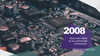 Company Profile Timeline Video Displays template preview