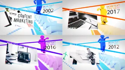 Company Timeline Slideshow Video Displays template preview