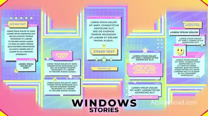 Computer Textcards Stories Premiere Pro template preview