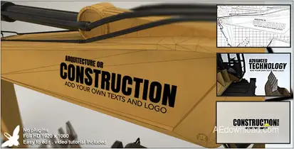 Construction Titles Video Displays template preview