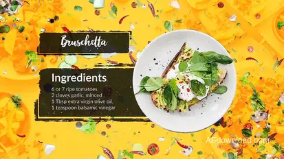 Cooking Classes Video Displays template preview