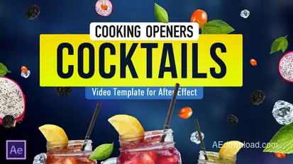 Cooking Design Pack - Cocktails Video Displays template preview