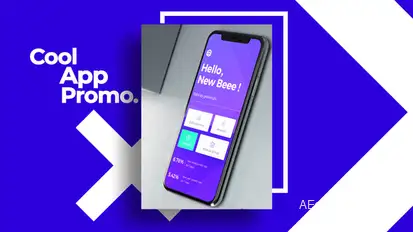 Cool App Promo Video Displays template preview