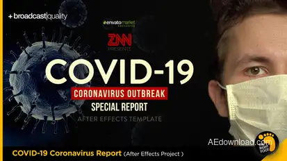 Corona COVID-19 Virus Broadcast Special Report Video Displays template preview