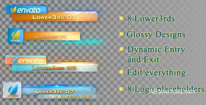 Corporate Cube Lower Thirds Pack Video Displays template preview