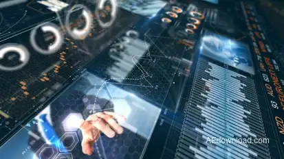 Corporate Finance HUD Pack and Opener Video Displays template preview