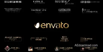 Corporate Golden Titles V.3 Video Displays template preview