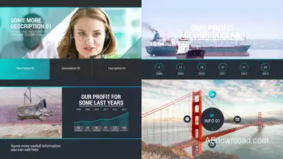 Corporate Presentation Video Displays template preview