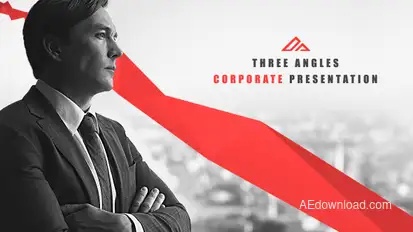 Corporate Presentation Three Angles Video Displays template preview