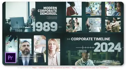 Corporate Timeline Slideshow Premiere Pro template preview