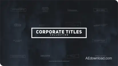 Corporate Titles Pack Video Displays template preview