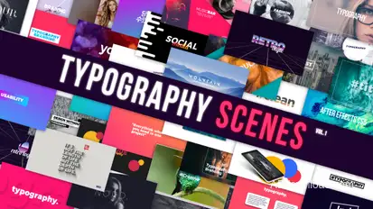 Corporate Typography Video Displays template preview