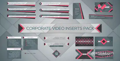 Corporate Video Inserts Pack Video Displays template preview