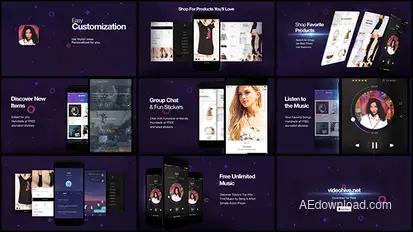Cosmo l App Promo Kit Video Displays template preview