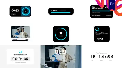 Countdown & Timer Pack Premiere Pro template preview
