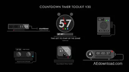 Countdown Timer Toolkit V30 Premiere Pro template preview