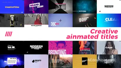 Creative Animated Titles Video Displays template preview