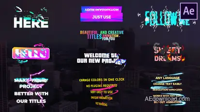 Creative Gradient Titles | After Effects Video Displays template preview