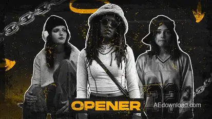 Creative Grunge Opener | MOGRT Premiere Pro template preview