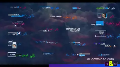 Creative Lower Third With Particles Video Displays template preview