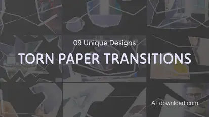 Creative Paper Transitions MOGRT Premiere Pro template preview
