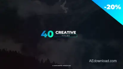 Creative Titles Video Displays template preview
