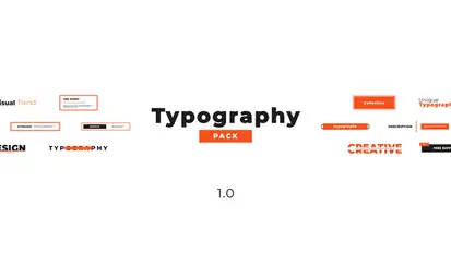 Creative Typography Pack Video Displays template preview