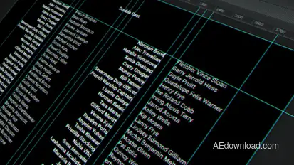 Credits Video Displays template preview