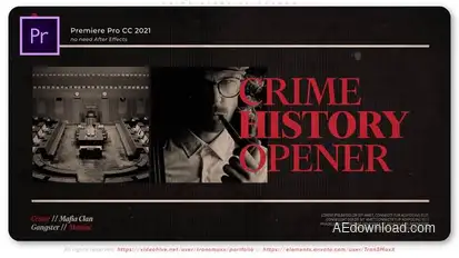 Crime Story Slideshow Premiere Pro template preview
