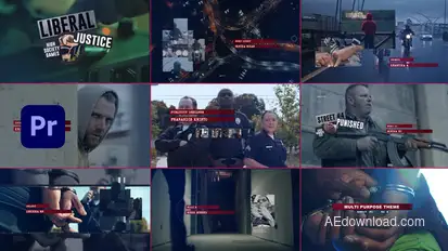 Crime Title Sequence Premiere Pro template preview