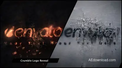 Crumble Logo Reveal Video Displays template preview