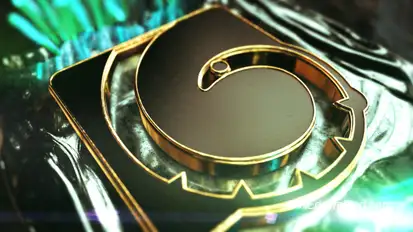 Crystal Gold Logo Video Displays template preview