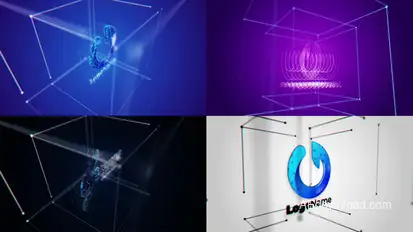 Cube Stroke Intro Premiere Pro template preview