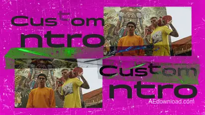 Custom Intro Premiere Pro template preview